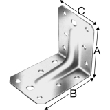 SIMPSON Winkelverbinder ABR 90-B mit Rippe feuerverzinkt mit Zulassung