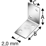 SIMPSON Winkelverbinder ANPS 60x 60x2.0x 25 feuerverzinkt ( ANPS206625 )
