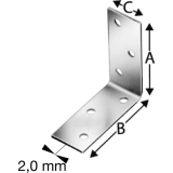 SIMPSON Winkelverbinder ANPS 60x 60x2.0x 25 feuerverzinkt ( ANPS206625 )