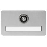 SOLIDO Namensschild m. Trgucker, Linse 200, silber eloxiert, B-schutztauglich