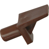 Steckbodentrger Winkel 2, Bohr  6 mm, Kunststoff braun, VPE 100 ST
