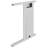 C 3000 Tischgestell linkes Seitenteil C- Fu; H: 712mm; T:750mm; RAL 9006 Tiger