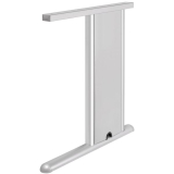 C 3000 Tischgestell rechtes Seitenteil C- Fu; H: 712mm; T:550mm; RAL 9006 Tiger