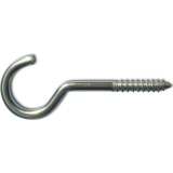 W�scheleinenhaken mit Holzgewinde 6.0x100 Edelstahl A2