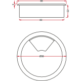 SECOTEC Kabeldurchgang rund 80 mm 3-teilig wei SB-1 BL12
