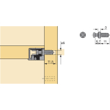 HETTICH VB 35/36 Einschraubdbel+Direktgewinde, Bohr 5, Spannma 6.7