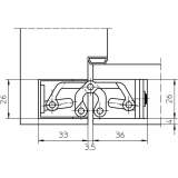 Trband TECTUS TE 526 3D, verdeckt f. stumpfe Tren, Edelstahl matt gebrstet