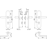 HOPPE SH-Drckergt. VERONA - auf LS PZ88,SST 8,5,oK.,TS42-47,silber elox