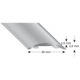 Hohlflachprofil Alu Edelstahloptik, natur 30/2700 mm SK