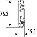 ACCURIDE 9301 Kugelkfigfhrung - Vollauszug, 227 kg, Schienenlnge 406, 4 mm