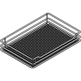 VAUTH-SAGEL WACO Eckschrank-Schwenkauszug Korbvariante Saphir, li., Stahl silber
