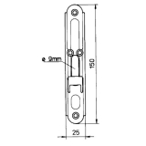 MACO RUSTICO Ladenplattenkloben MV flchenbndig/gerade, B=25mm, schwarz (14076)