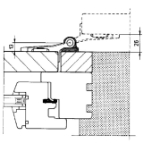 MACO RUSTICO Ladenplattenkloben MV flchenbndig/gerade, B=25mm, schwarz (14076)