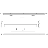 MACO SKB-S/SE/Z/PAS Profil-Set Gr.3, FFB 1051-1250 mm, L=2630 mm, silber