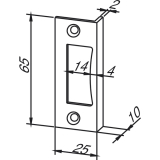 Winkelschlie�blech 10.401, Falztiefe 24 mm, Edelstahl-Effekt