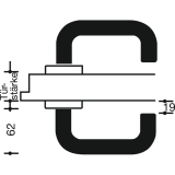 HEWI Drckerlochteil 111.23 R - Polyamid, links, 9 mm, tiefschwarz
