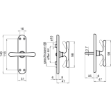 GRUNDMANN Fenstertrieb WG ELEGANT 520 - gebogen, Alu poliert