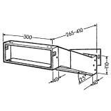 Durchwurfbriefkasten schrg, ausziehbar, 300x110x265-410, Stahl verzinkt