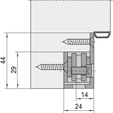Aufnahmeelemente VX 7501-3D, Stahl verzinkt