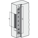 Abdeckwinkel VX 7560 KK, Stahl vermessingt poliert