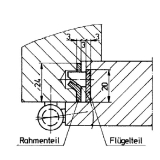 Trblattsicherung-Set, 140 x 24 x 3 mm eckig, Stahl verzinkt silberfrbig