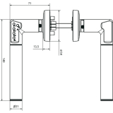 ASSA ABLOY Zylinderrosette CODE HANDLE mattchrom