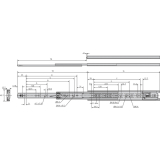 ACCURIDE 3832TR Kugelkfigfhrung - griffloses ffnen, Lnge 600 mm