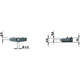 Adapter Kraby fr Alurahmenprofil schmal, FE silberfarbig