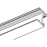 Aluminiumprofil MEC-1 Aufbau, MEC-2 Einbau 3000 mm, eloxiert