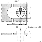 HEKNA 534 Anschlagplatten Zamak poliert