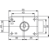 BURG W�CHTER MZ 83 Zyl.-Kastenschloss gleichsperrend, Zylinder Zink