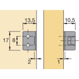 HETTICH PRESTIGE 2000 Anschlagwinkel, zum Anschrauben, 72684