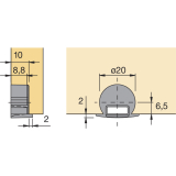 HETTICH PRESTIGE 2000 Anschlagwinkel Wing, zum Einlassen, 79738