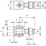 Anschweiband verstellbar, Typ D, Edelstahl M 20