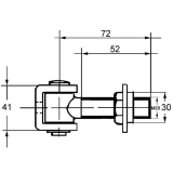 Anschweiband verstellbar, Typ B, Stahl blank