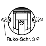 Aufhnger-Mini, zum Einpressen und Verschrauben, Zink