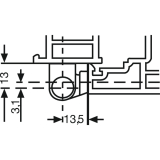 Aufschraubband 14 x 80 mm, Stahl kunststoffbeschichtet wei