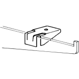 Aufsteckhalter 11604, einseitig, Edelstahl rostfrei