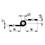 Mbelband Krpfung B, rechts, 50x40 mm, Messing vern. poliert