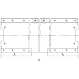 C 3000 Tischgestell Kabelkanal; L: 1890 mm; weialuminium RAL 9006 Tiger