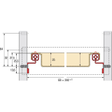 HETTICH SYSTEMA TOP 2000 Quadro 12 Teilauszug, ET 400 mm,Tragkraft 12 kg