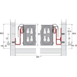 HETTICH SYSTEMA TOP 2000 Kugelauszug KA 270, rechts, Einbautiefe 530 mm