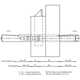 Drckerstift geteilt 78430, LI 25 x LA 70 mm, VK 9 mm, Stahl verzinkt