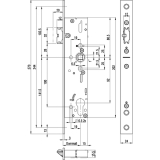 Fluchtt�rschloss 1916 1-flg. selbstverriegelnd,universal, eckig,DM 35,Edelstahl