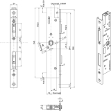Fluchtt�rtreibriegel BKS 18900 automatisch, DM 34, U-Stulp, Edelstahl