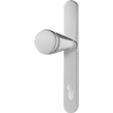 Knopflangschild fr auen, rund RR 7504, PZ 92 mm, silber eloxiert