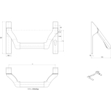 Griffrohr 7100 fr Stangengriff, 785 mm, Edelstahl
