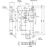 Fluchttrtreibriegel BKS 2189, links, DM 65, Lappenstulp 235 x 34 mm, Edelstahl
