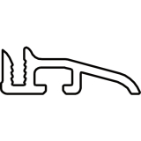 Auswrtsprofil Eifel T/TB 6000 mm, silber eloxiert