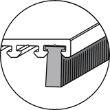 B�rstendichtung Eifel PB 48, H�he 10 mm, Kunststoff grau